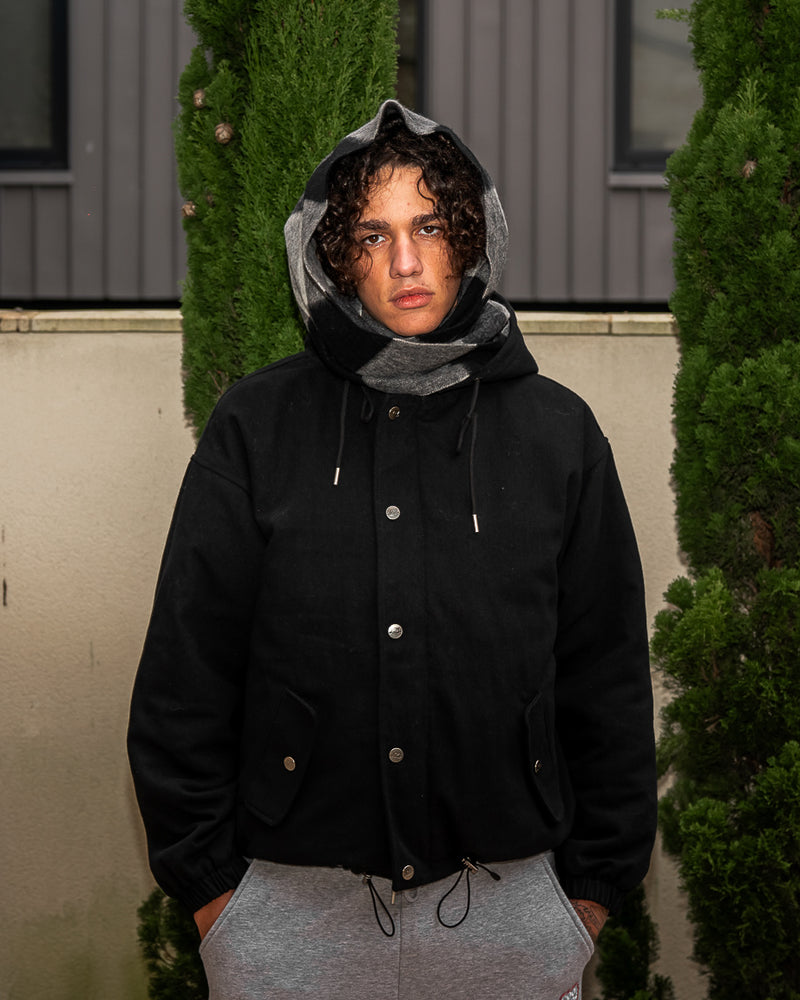 JACKET À BOUTON - BLACK